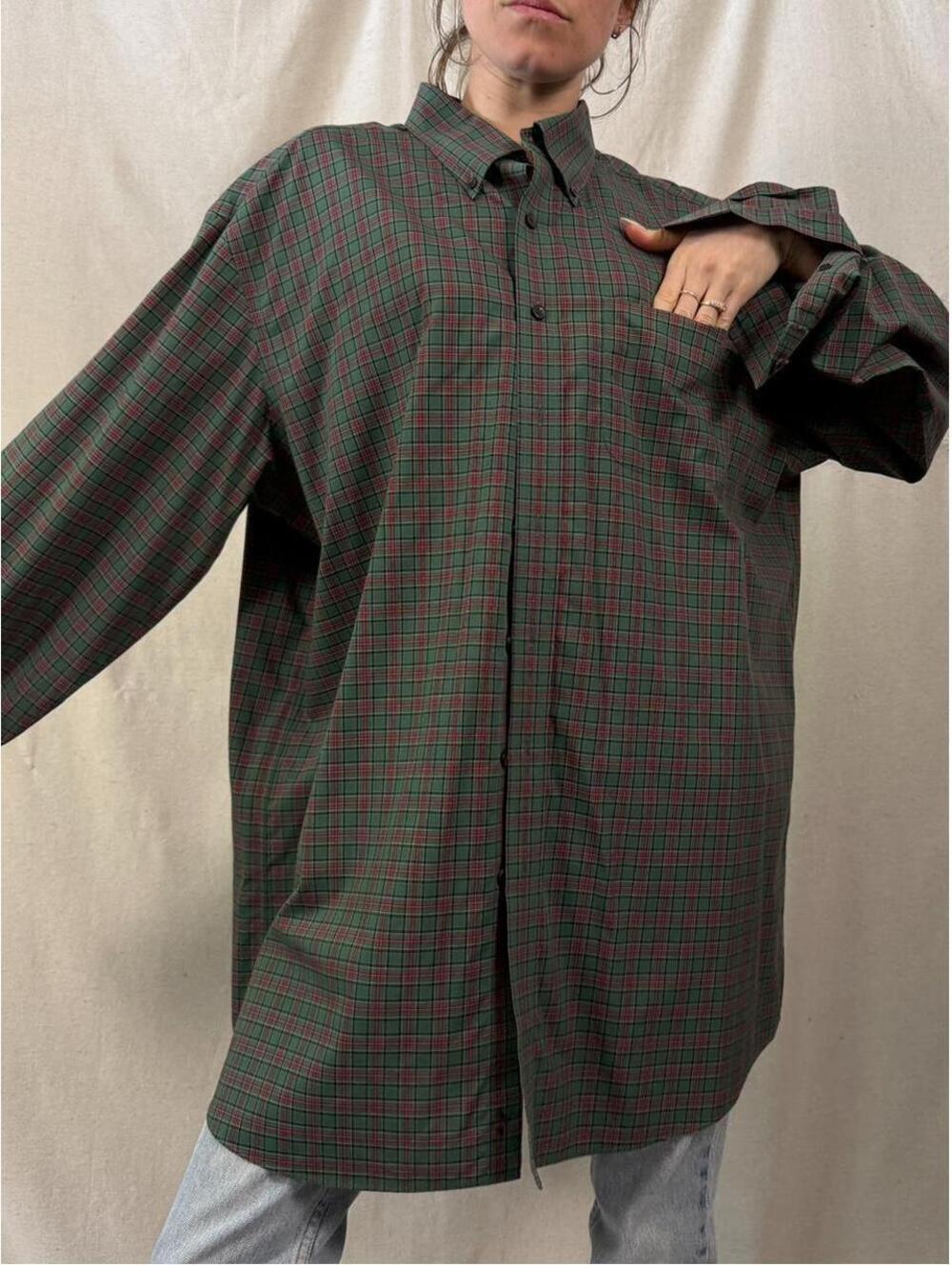 L.L.Bean Wrinkle Resistant Plaid Button-Up Shirt